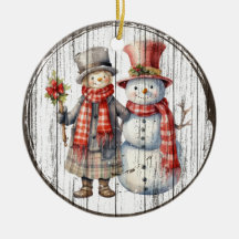 Winter Companions - Charming Snowman and Boy