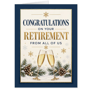 Winter Congratulations Retirement From All of Us Card