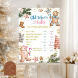 Winter Cookies Gender Reveal Old Wives Tales Poster<br><div class="desc">Winter Cookies Gender Reveal Old Wives Tales Sign</div>