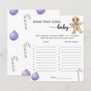 Winter cookies - name that song Baby Shower Game