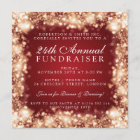 Winter Corporate Fundraiser Party Gold & Red