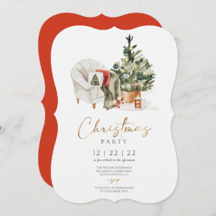 Winter Cosy Christmas Party Invitation