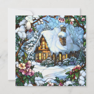 Winter Cottage Greeting Card