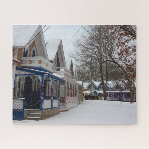 Winter Cottages _ Marthas Vineyard Jigsaw Puzzle