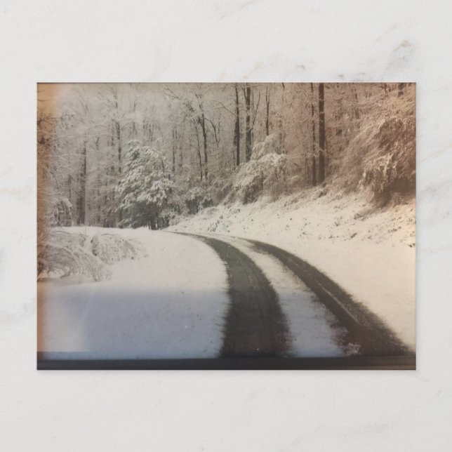 Winter Country Roads Postcard (Front)