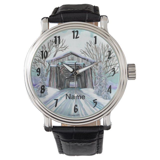 Winter Covered Bridge Watch (Front)