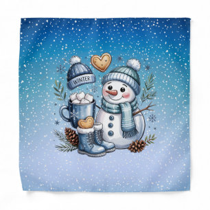 Winter Cozy Snowman Bandana