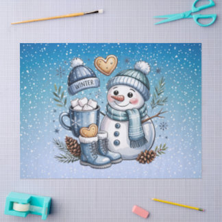 Winter Cozy Snowman Tissue Paper