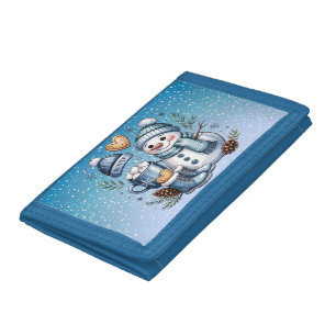 Winter Cozy Snowman Tri-fold Wallet