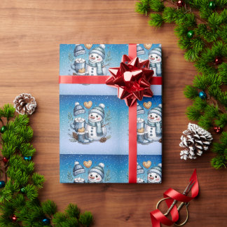 Winter Cozy Snowman Wrapping Paper