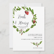 Winter Cranberry Wedding Invite