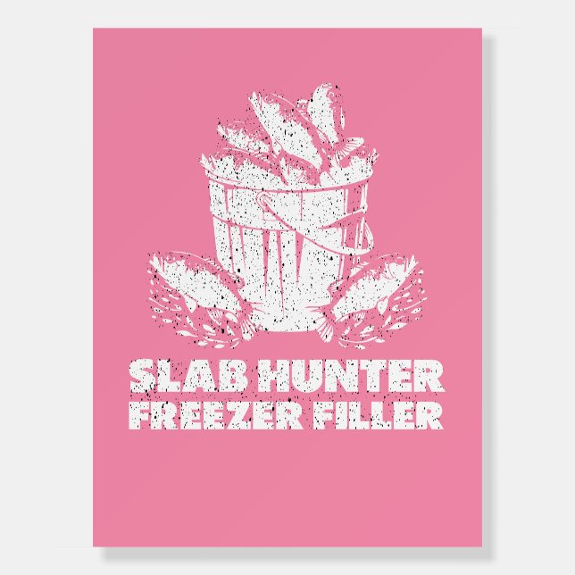 Winter Crappie Fishing Slab Hunter Foam Board (Front)