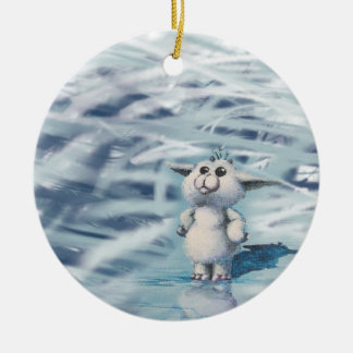 winter creature ceramic ornament