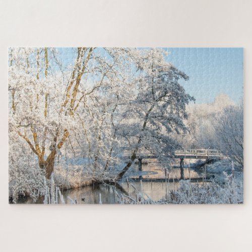 Winter Creek  Bridge 1014 pieces Jigsaw Puzzle