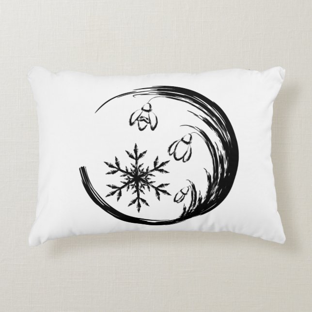 Winter Crest Accent Pillow (Front)