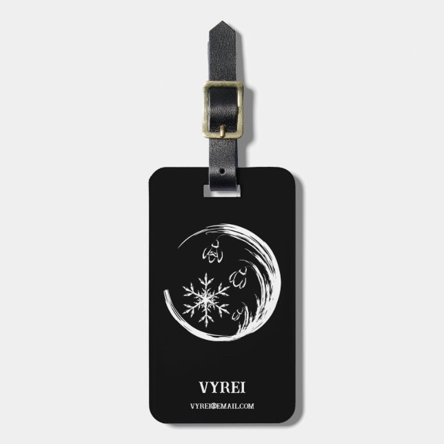 Winter Crest Luggage Tag (Front Vertical)