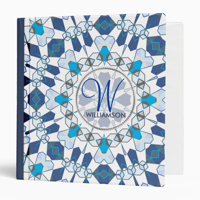 Winter Crystal Love Geometry Folder Binder (Front/Inside)