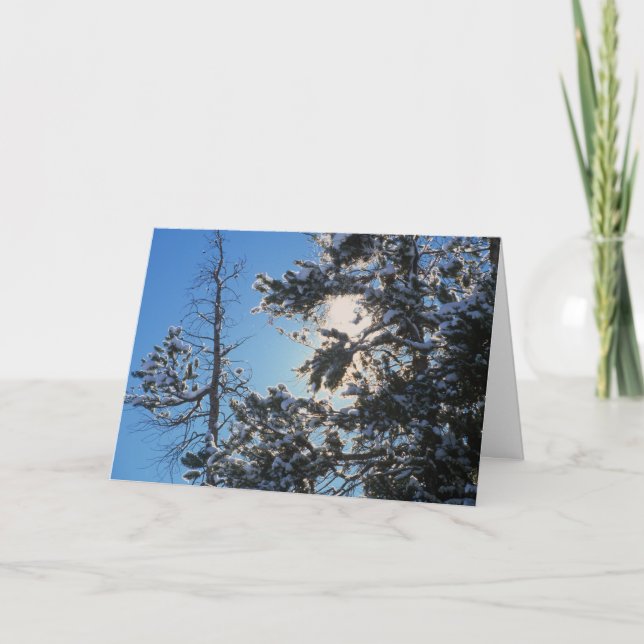 Winter Crystal Snow Holiday Card (Front)