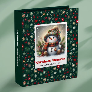 Winter cute Christmas snowman kids photo album 3 Ring Binder