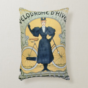 'Winter Cycle Racing Track', International Exhibit Accent Pillow