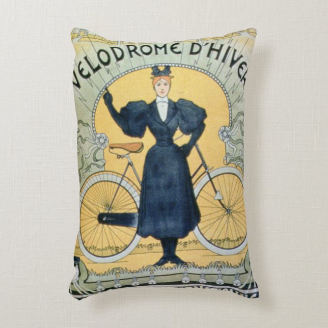 'Winter Cycle Racing Track', International Exhibit Accent Pillow (Front(Vertical))