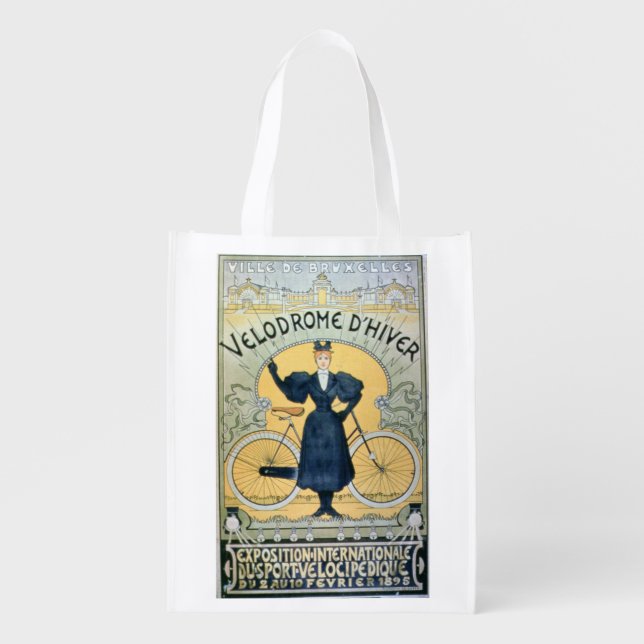 'Winter Cycle Racing Track', International Exhibit Grocery Bag (Front)