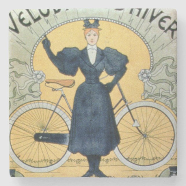 'Winter Cycle Racing Track', International Exhibit Stone Coaster (Front)