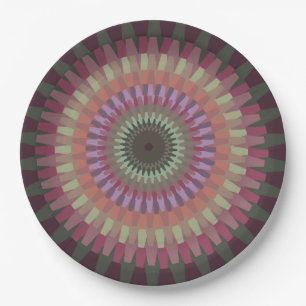Winter Dahlia in Warm Muted Colors - Alt Paper Plates