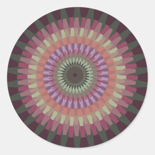 Winter Dahlia in Warm Muted Colors Classic Round Sticker