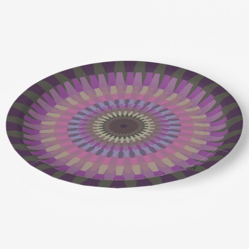 Winter Dahlia _ Purple Evening Colors Paper Plates
