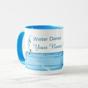 Winter Dance on Ice Cube Personalized Mug