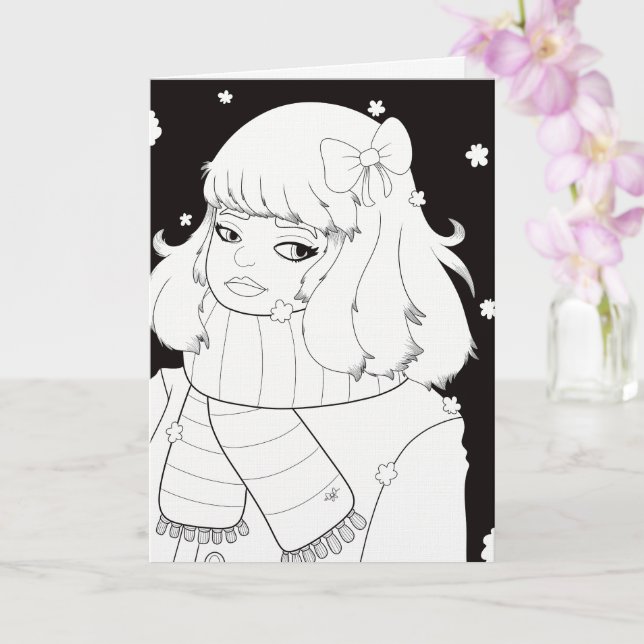 Winter Day Card (Orchid)