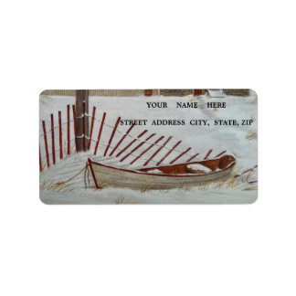 Winter Day in Maine Labels