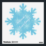 Winter Day Wall Sticker<br><div class="desc">Brighten your Hanukkah decor with this snowflake wall decal with an image of falling snowflakes in a light blue winter sky and a customizable holiday sentiment. See the entire Hanukkah Wall Decal collection under the ART,  POSTERS & WALL DECALS category in the HOLIDAYS section.</div>
