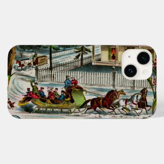 Winter Days Christmas scene Case-Mate iPhone 14 Case