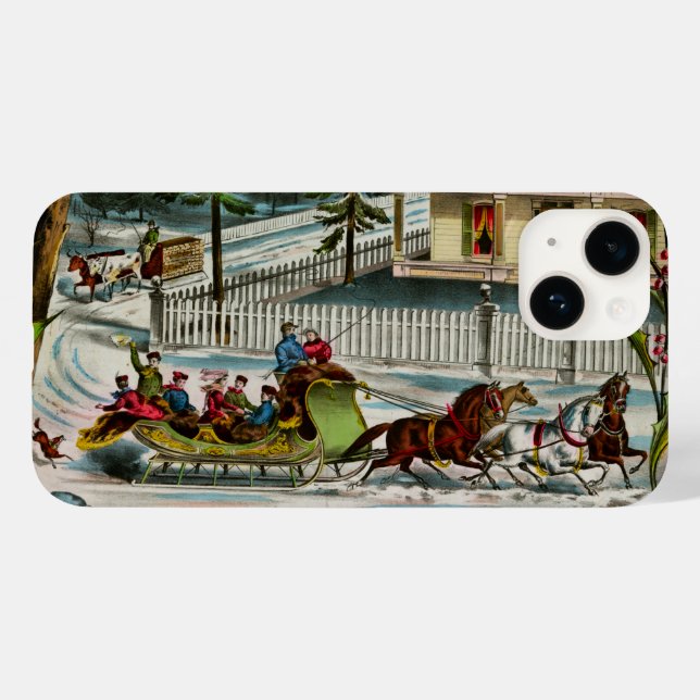 Winter Days Christmas scene Case-Mate iPhone Case (Back (Horizontal))