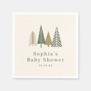 Winter December Baby Shower Napkins