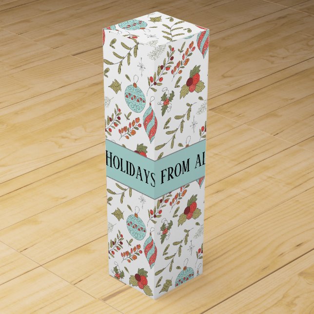 Winter Decorations Wine Box (Front)