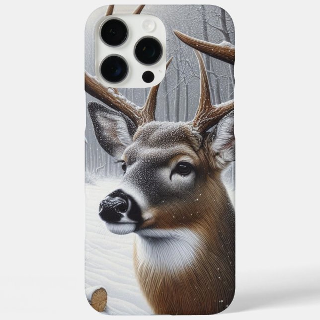 Winter deer/Buck art Case-Mate iPhone Case (Back)