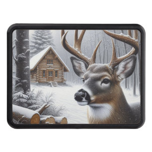 Winter deer/Buck art Hitch Cover