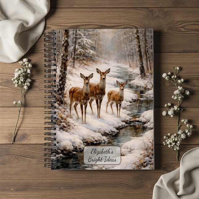 Winter Deer by Forest Stream Notebook (Creator Uploaded)