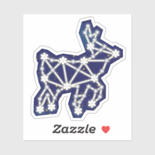 Winter Deer Constellation Celestial Stars Sticker