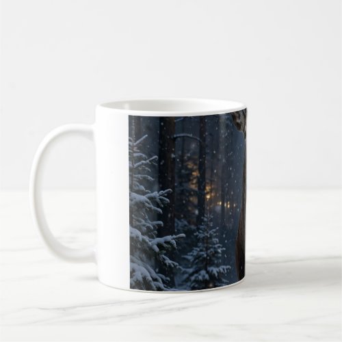 Winter Deer Forest Coffee Mug