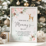 Winter deer how big is mommy's belly game poster<br><div class="desc">Winter  deer pink how big is mommy's belly game poster.
Matching items available.</div>