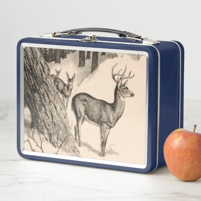 Winter Deer Metal Lunchbox (In Situ)
