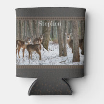 Winter Deer & Pinecones