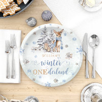 Winter Deer Snowflakes ONEderland 1st Birthday