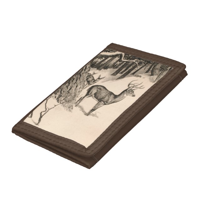 Winter Deer Trifold Wallet (Bottom)
