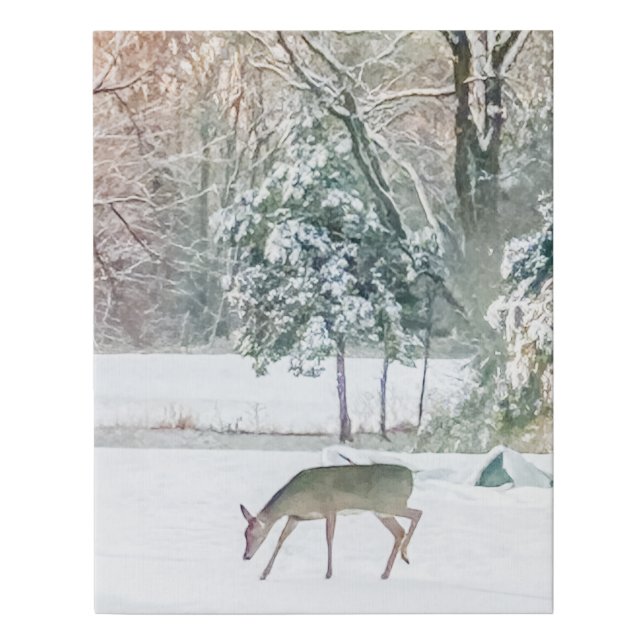 Winter deer Wall Art (Front)