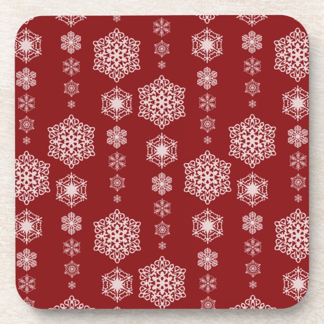 Winter Delight Red Coasters (Front)